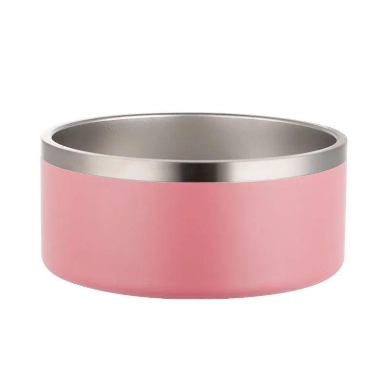 Stainless Steel Round Double Layer Dog Bowl