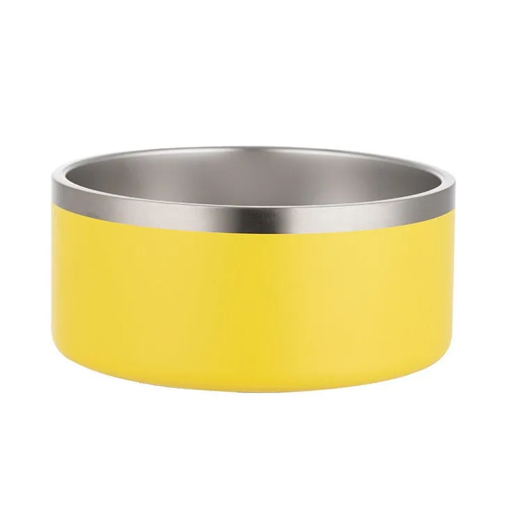 Stainless Steel Round Double Layer Dog Bowl