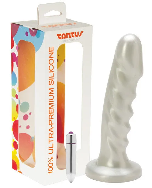 Tantus Echo Silicone Vibrating Dildo - White Pearl