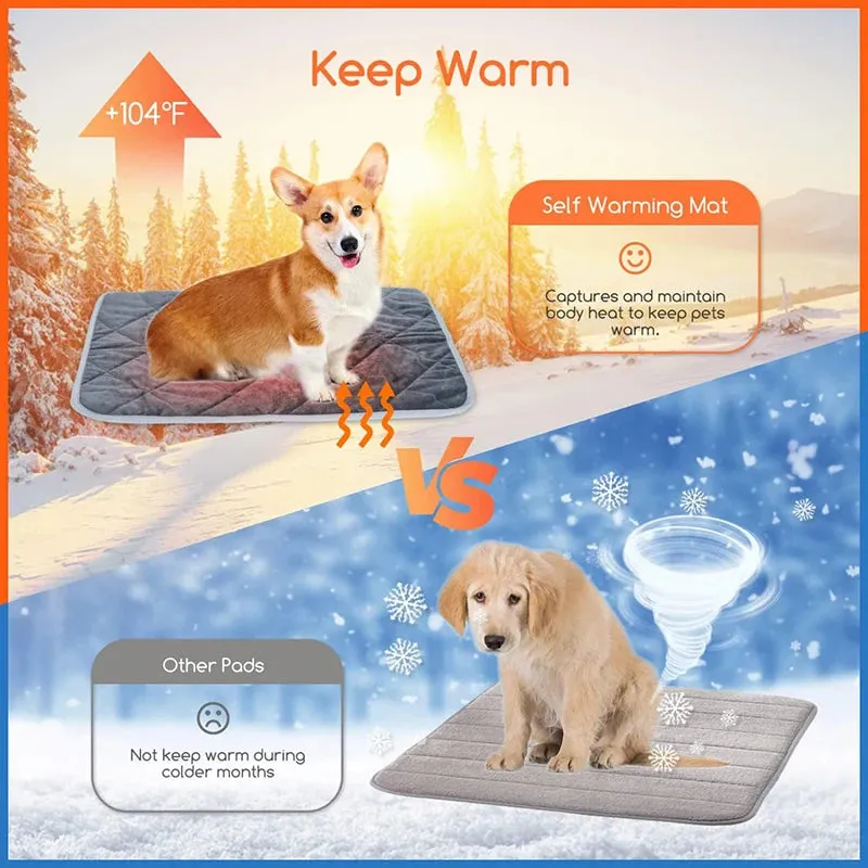 Thermal Pet Mat for Small and Medium Pets - Anti-Slip, Breathable & Washable