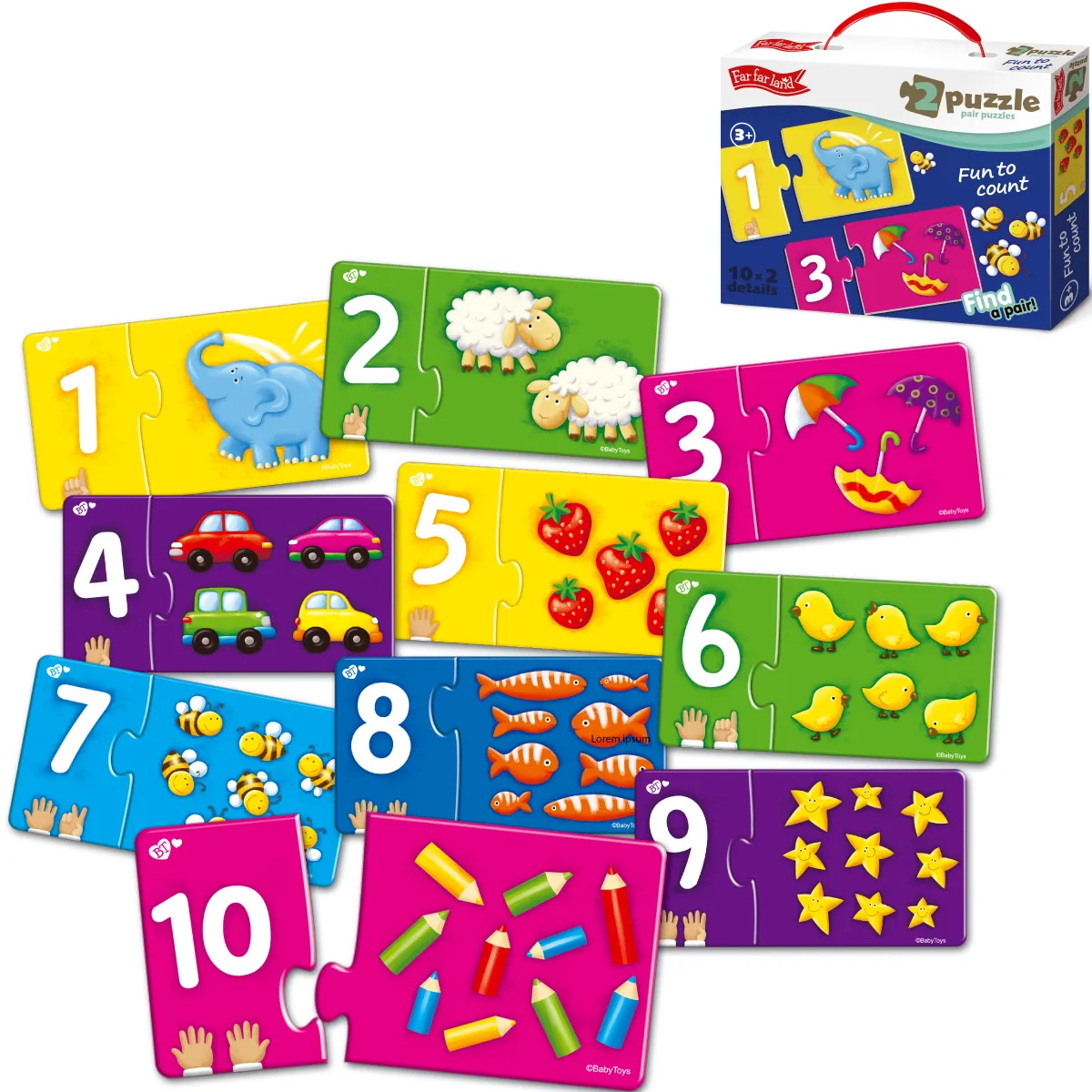 Toddler Jigsaw Puzzles - Educational game Puzzle Pairs: Learn to count