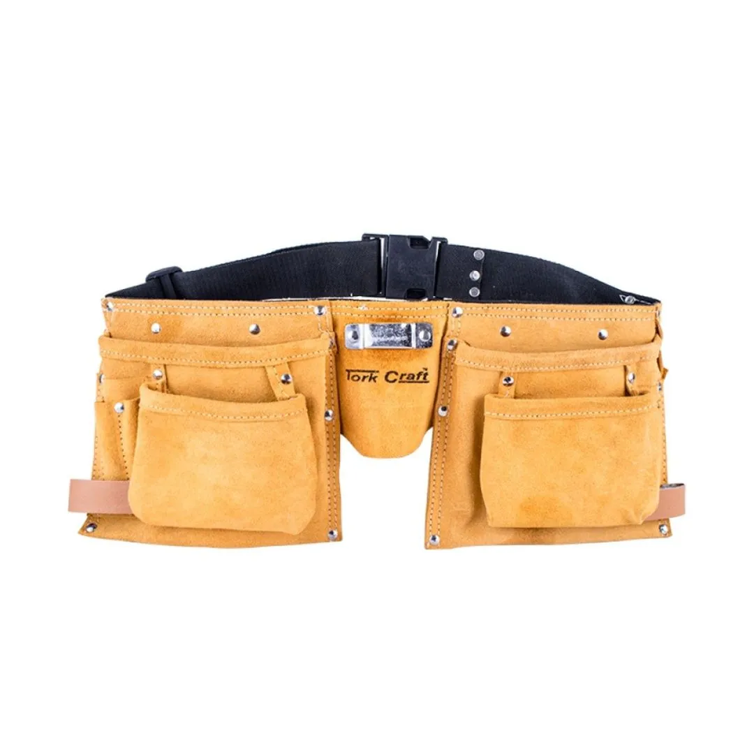 Tork Craft | Leather Tool Belt Large 11 Pockets