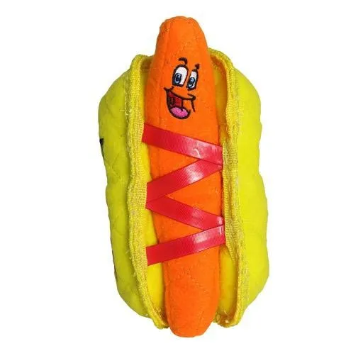 Tuffy Funny Food Hot Dog Dog Toy