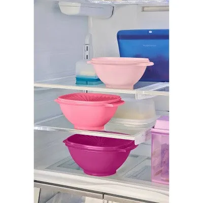 Tupperware Heritage 3pc Plastic Food Storage Container Set Pink