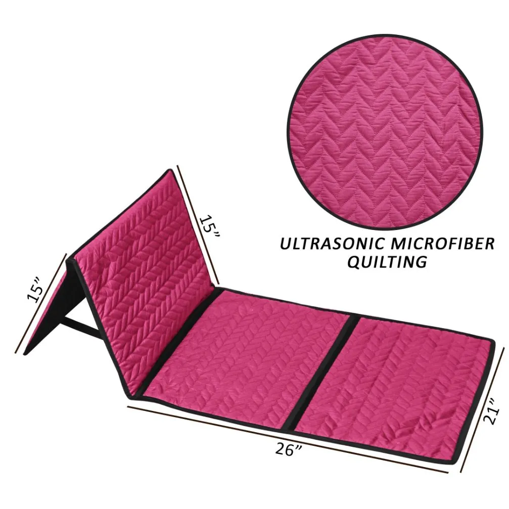 Ultrasonic Quilted Foldable Rest Back Take Prayer Mat/Jaye Namaz