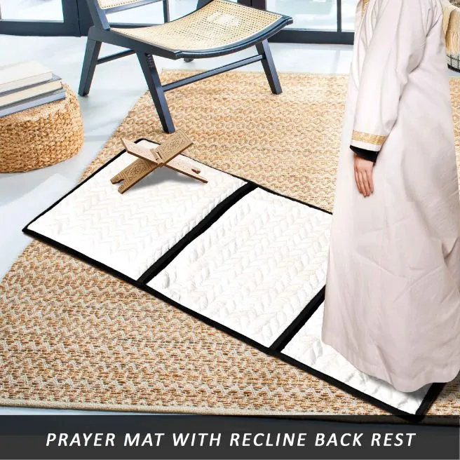 Ultrasonic Quilted Foldable Rest Back Take Prayer Mat/Jaye Namaz