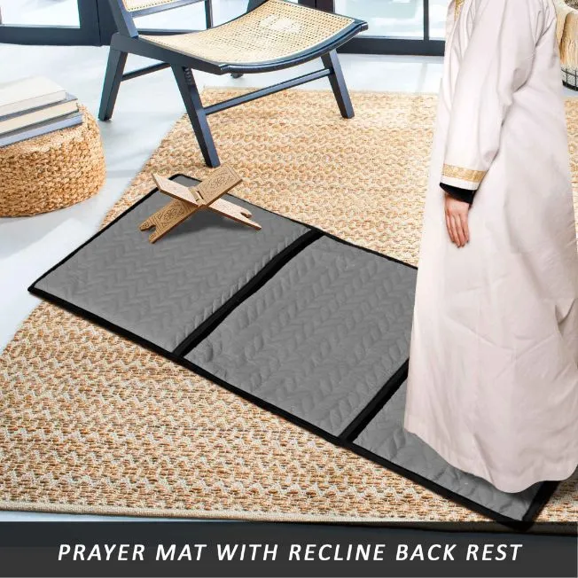 Ultrasonic Quilted Foldable Rest Back Take Prayer Mat/Jaye Namaz