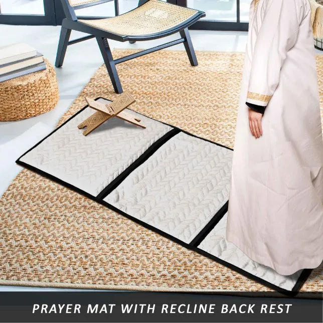 Ultrasonic Quilted Foldable Rest Back Take Prayer Mat/Jaye Namaz