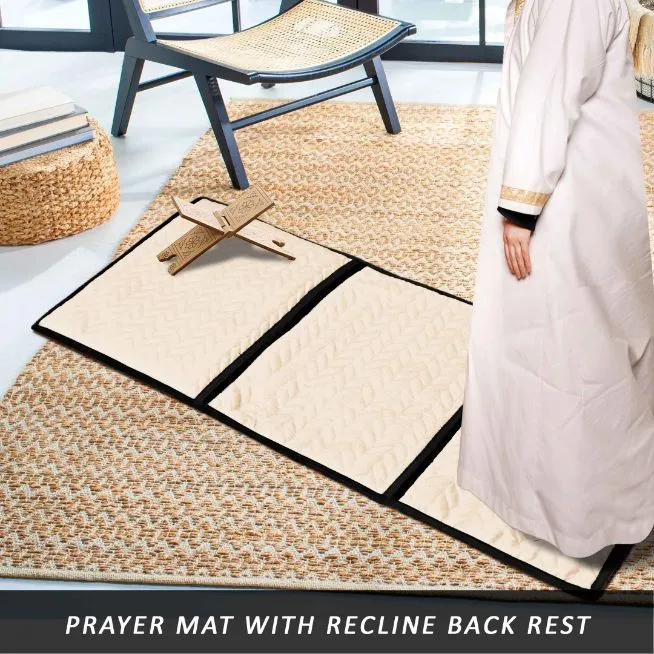 Ultrasonic Quilted Foldable Rest Back Take Prayer Mat/Jaye Namaz