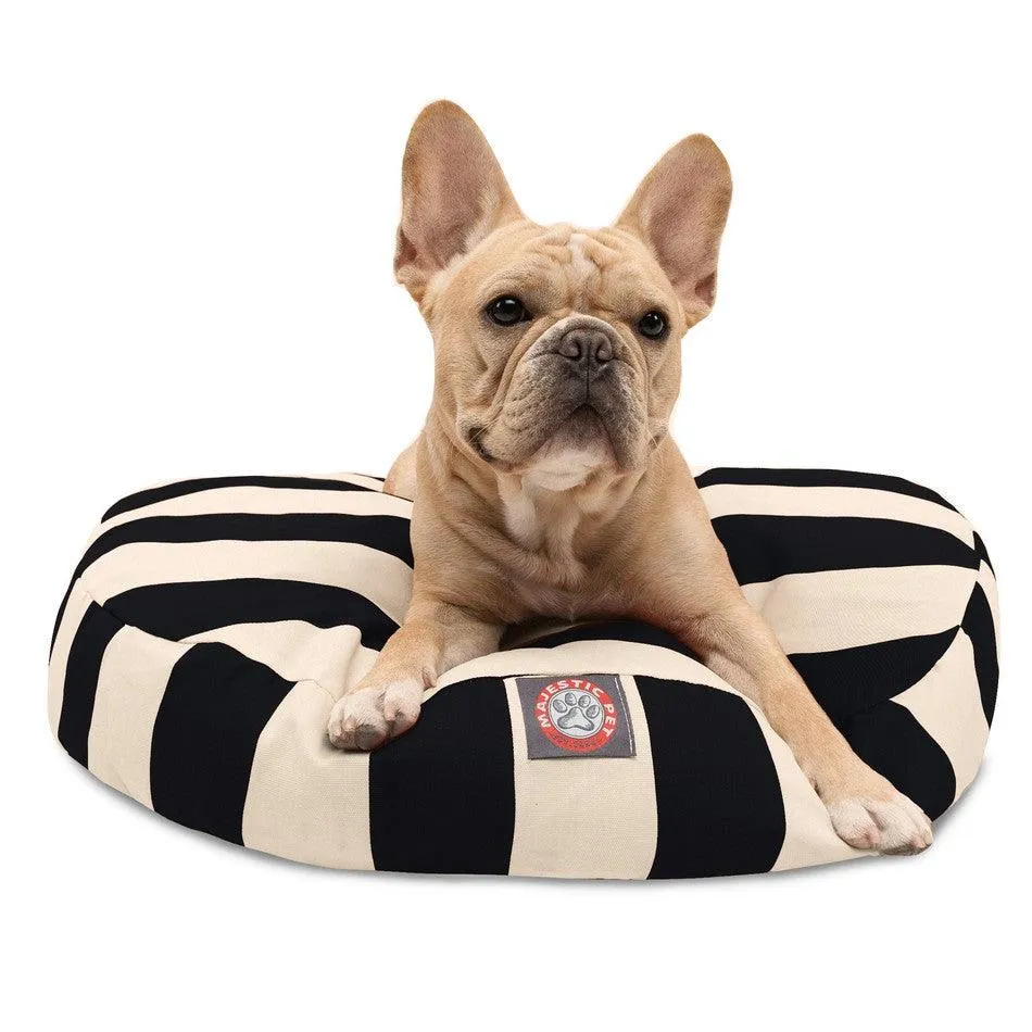 Vertical Stripe Round Dog Bed