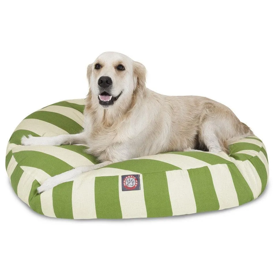 Vertical Stripe Round Dog Bed