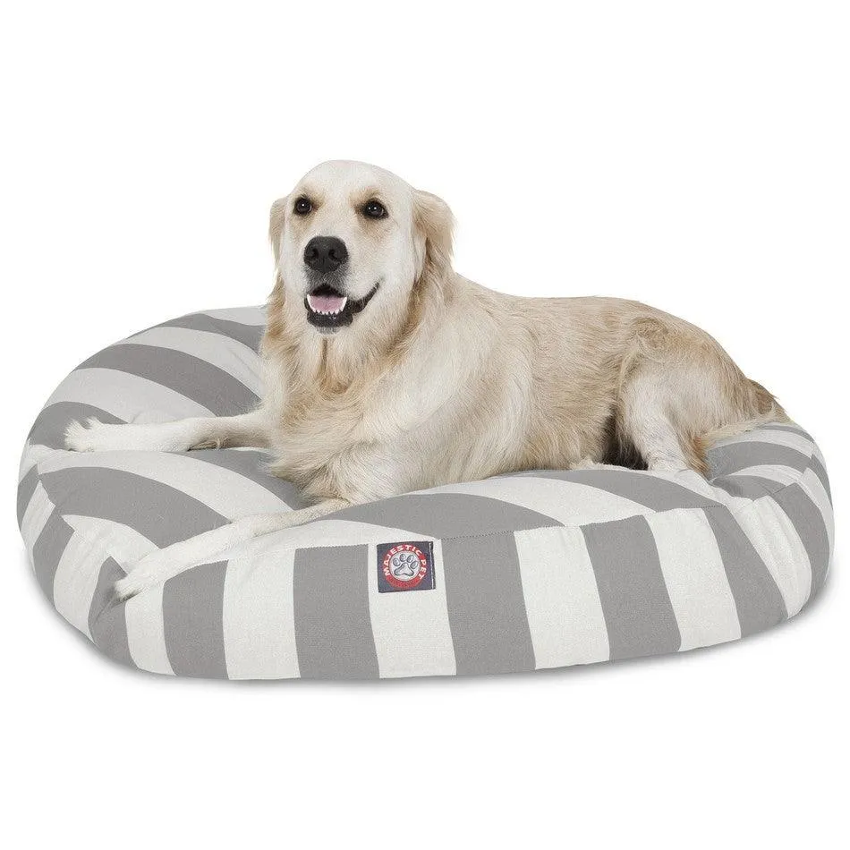 Vertical Stripe Round Dog Bed