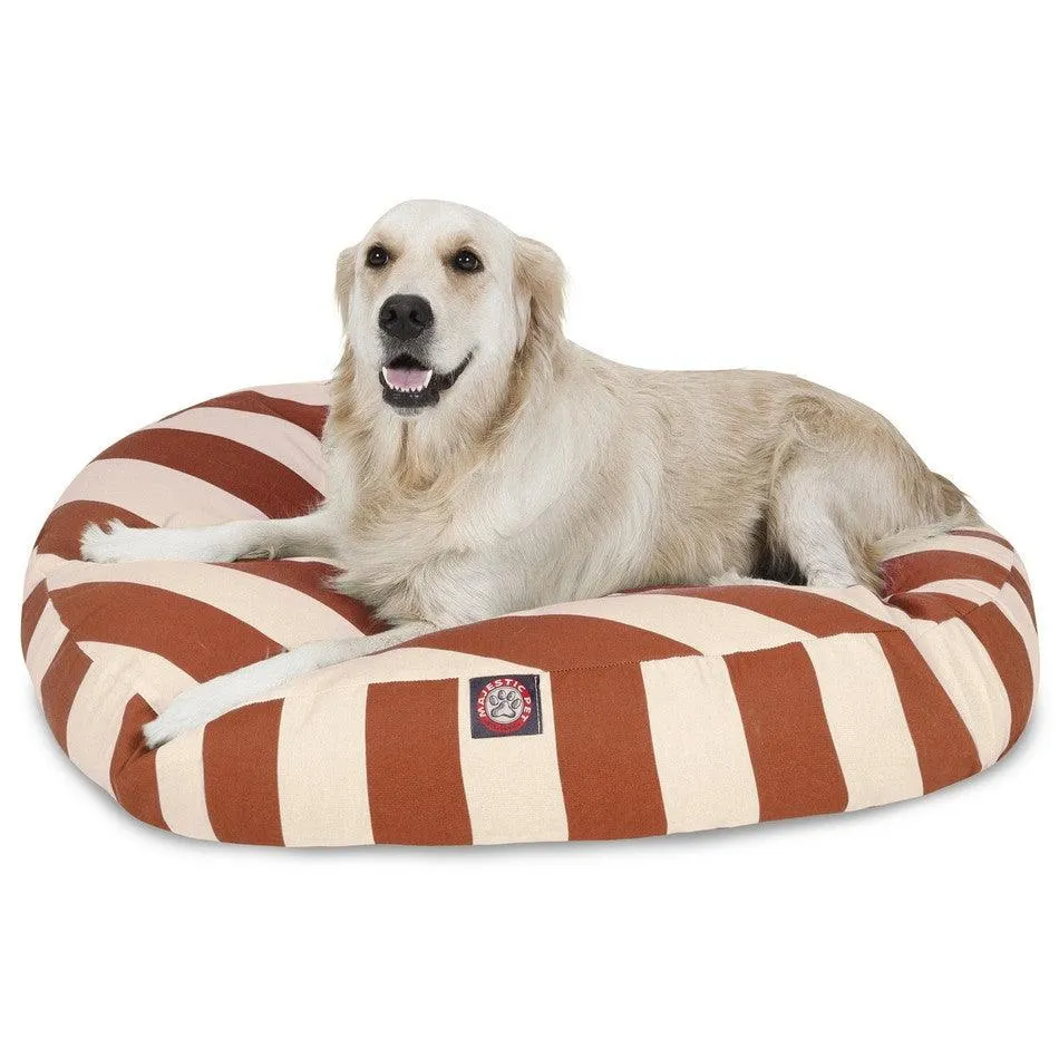 Vertical Stripe Round Dog Bed