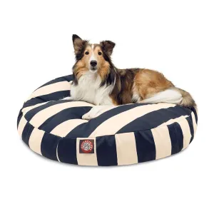 Vertical Stripe Round Dog Bed