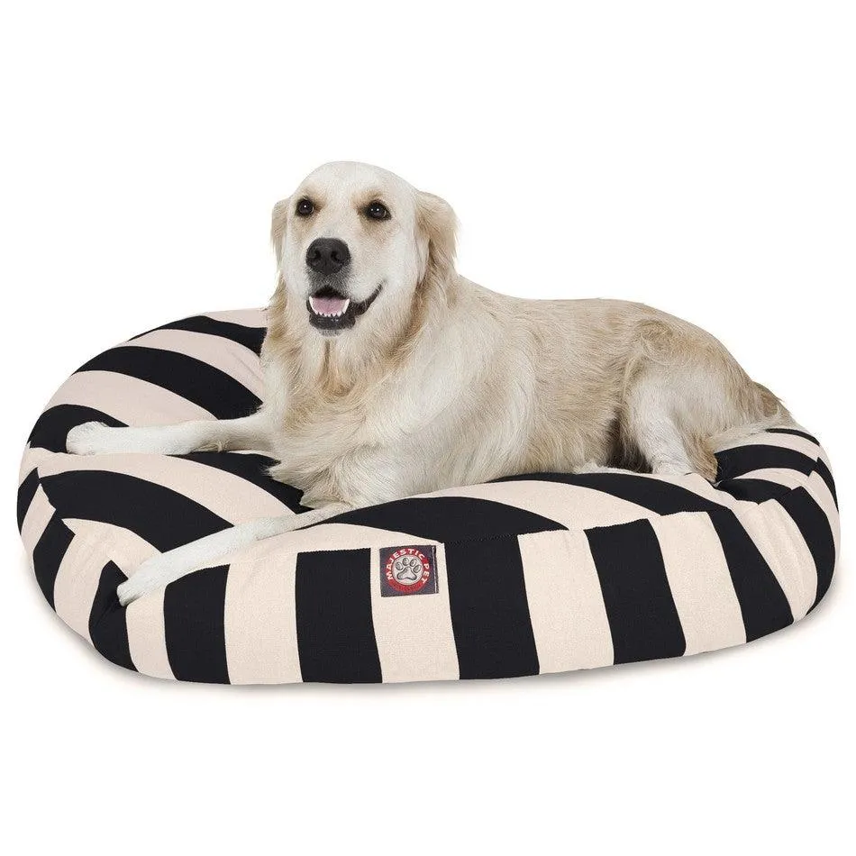 Vertical Stripe Round Dog Bed