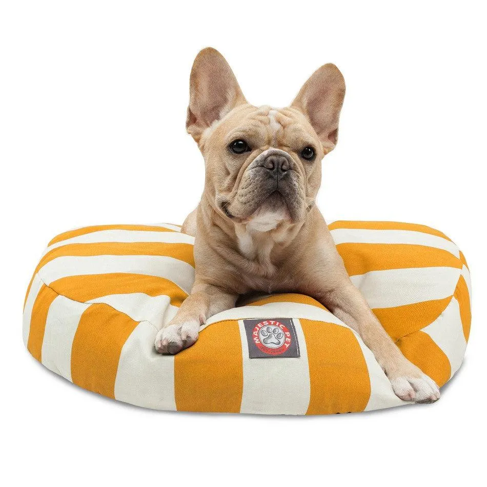 Vertical Stripe Round Dog Bed