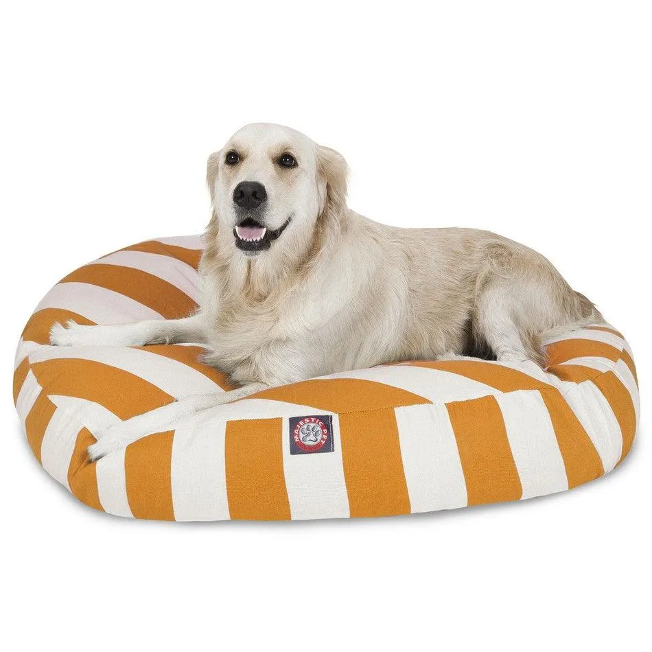 Vertical Stripe Round Dog Bed