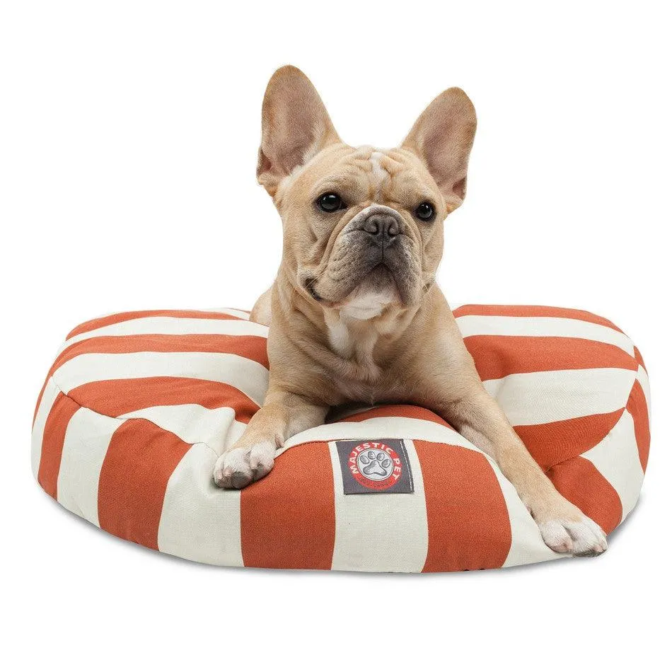 Vertical Stripe Round Dog Bed