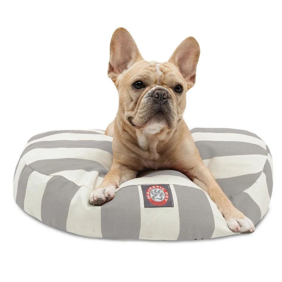 Vertical Stripe Round Dog Bed