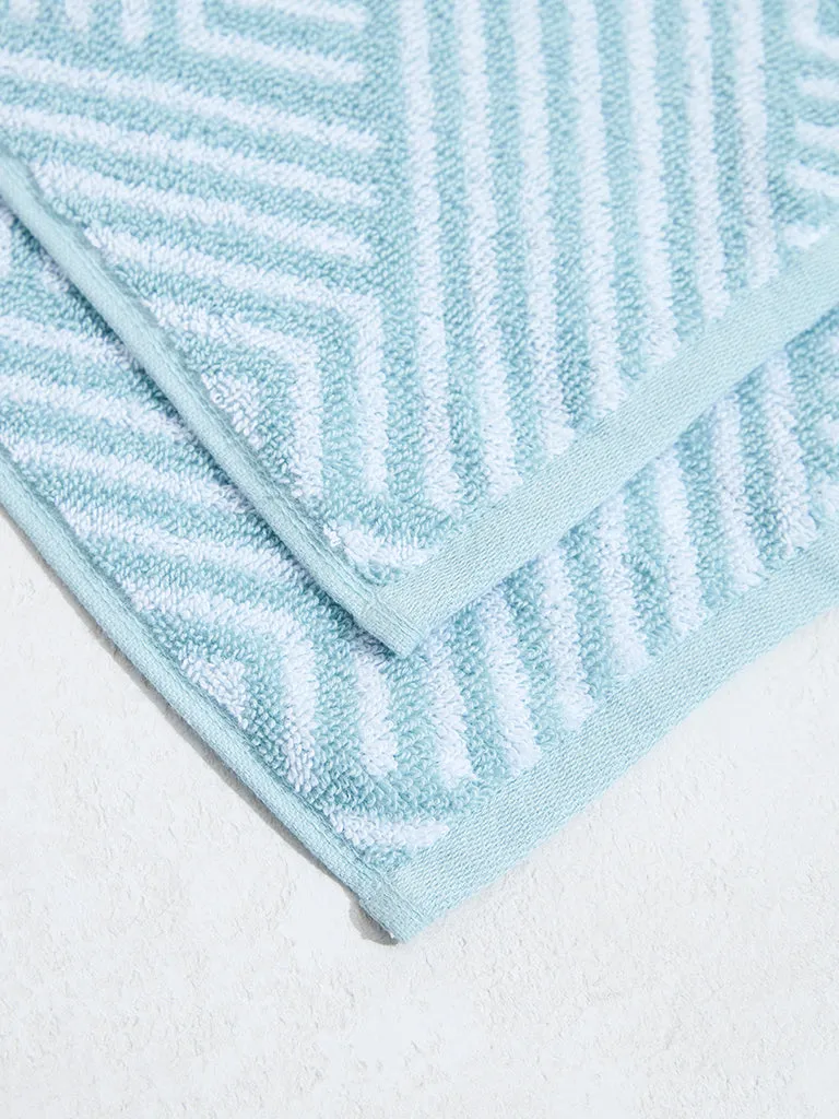 Westside Home Aqua Step Face Towel (Set of 2)